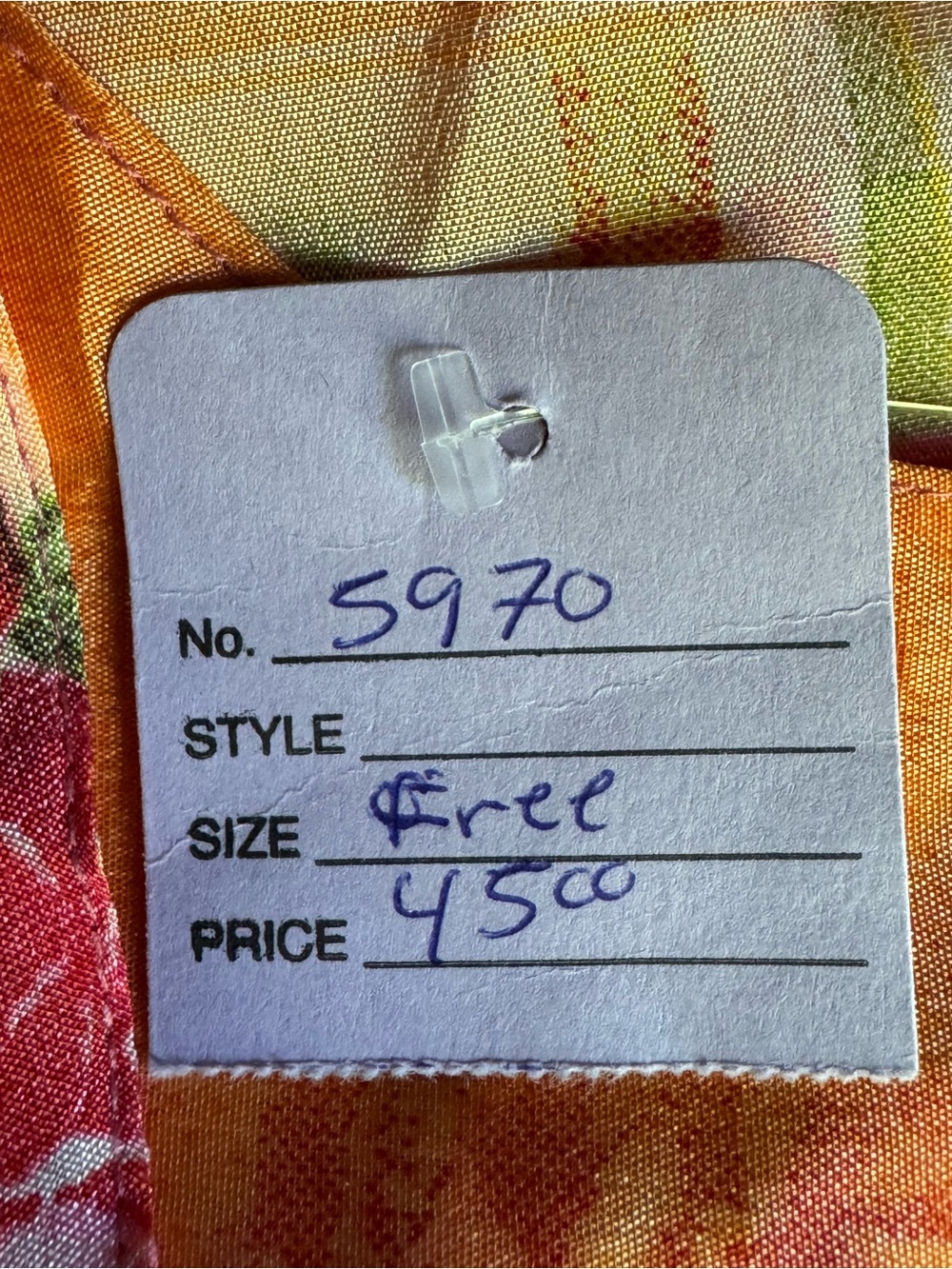 Weves Women's silk orange and Pink Floral Tie-Front Blouse free size - Picture 8 of 9